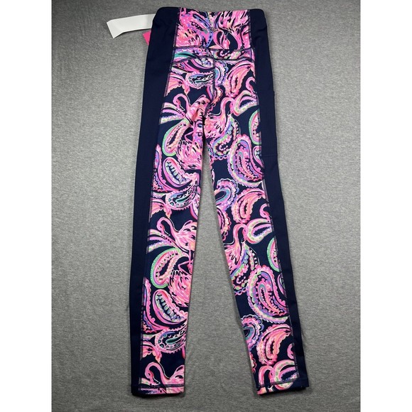 LILLY PULITZER WEEKENDER HIGH RISE LEGGING FLOCK TO THE TOP XXS NEW NWT Purple - Picture 4 of 6